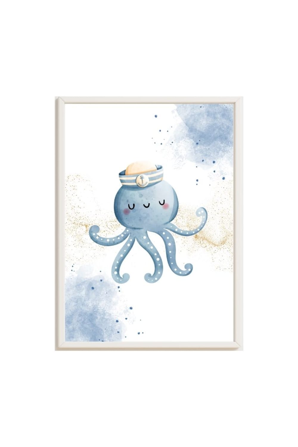 Cadre pour enfants pieuvre multicolore 43x33