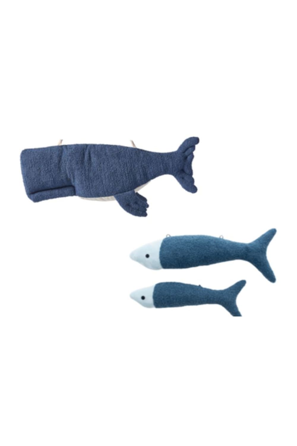 Peluche murale béluga - bleu