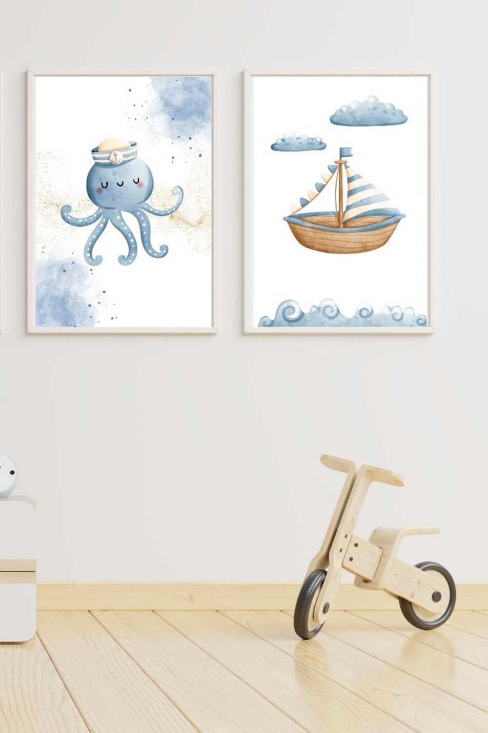 Cadres pour enfants pieuvre et bateau multicolore 43x33 - Maisons du Monde