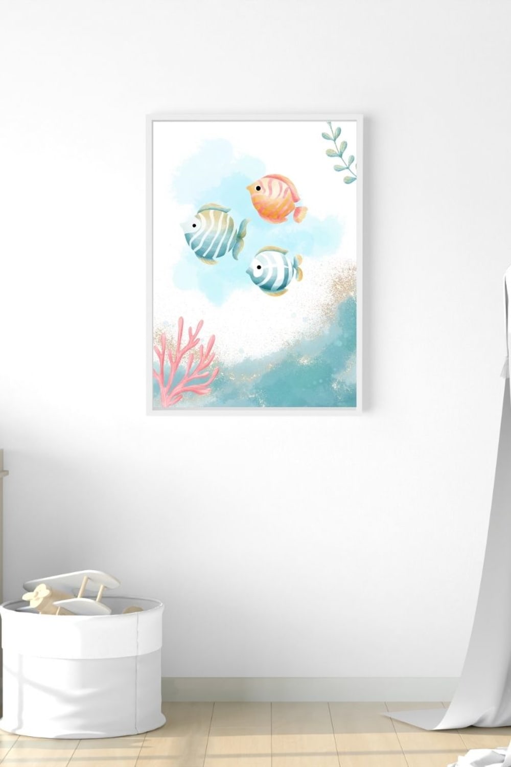 Cadre pour enfants océan poissons multicolore 43x33 - Maisons du Monde