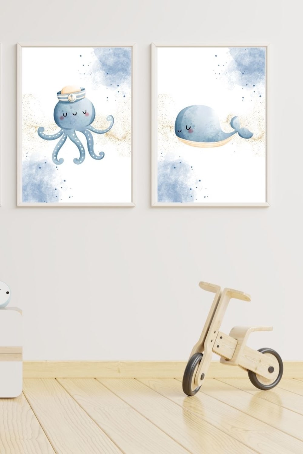 Cadres pour enfants baleine et pieuvre multicolore 43x33 - Maisons du Monde
