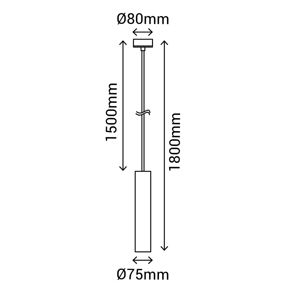 Suspension luminaire cylindrique ip20 1xgu10 — vue 4