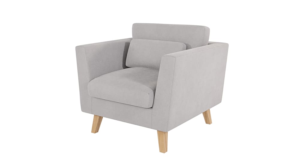 Fauteuil en microfibre - argent