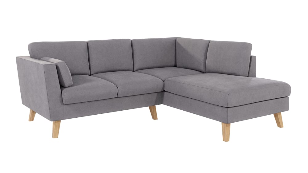 Canapé d’angle en microfibre gris