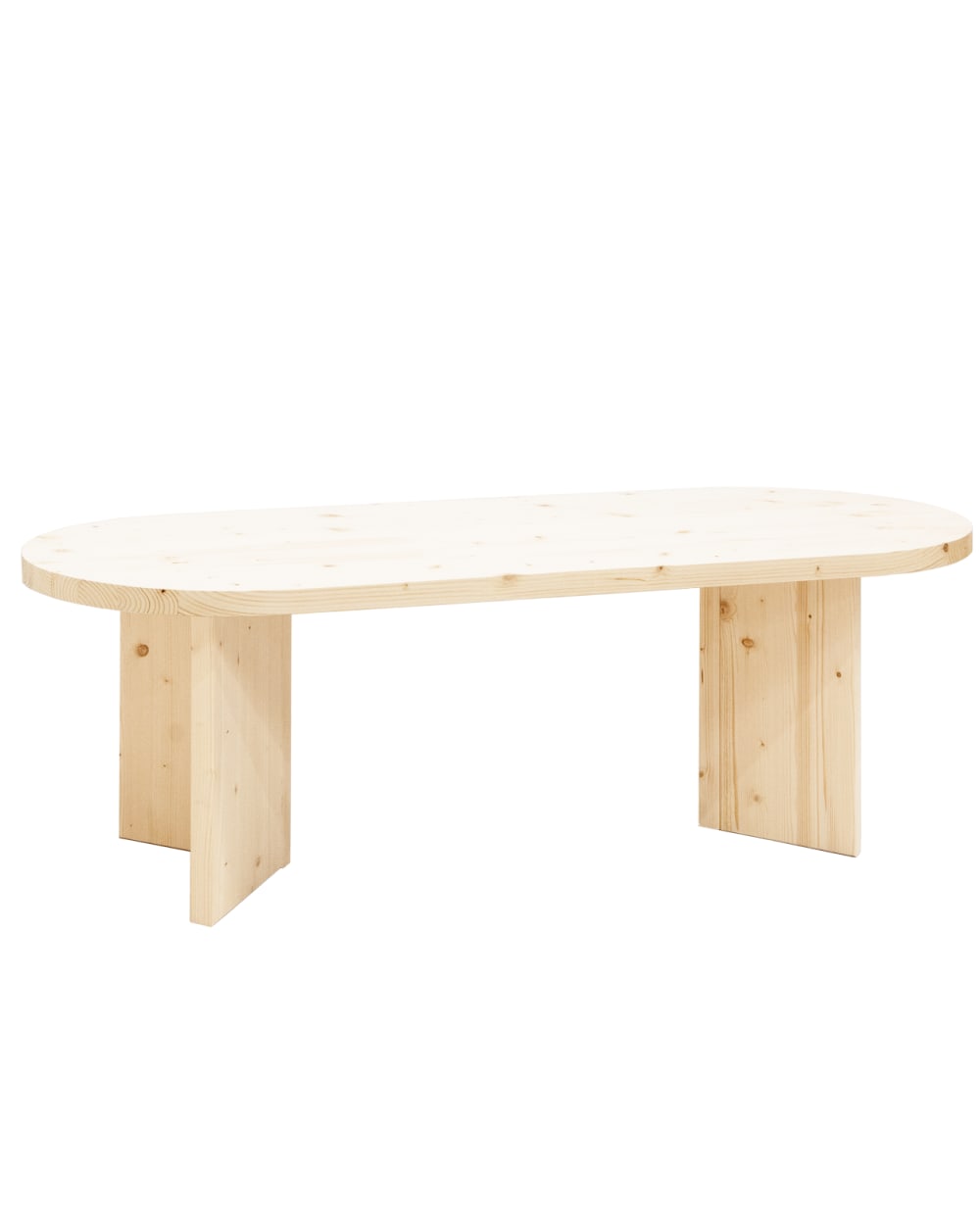 Table basse en bois de sapin naturel 120x40cm