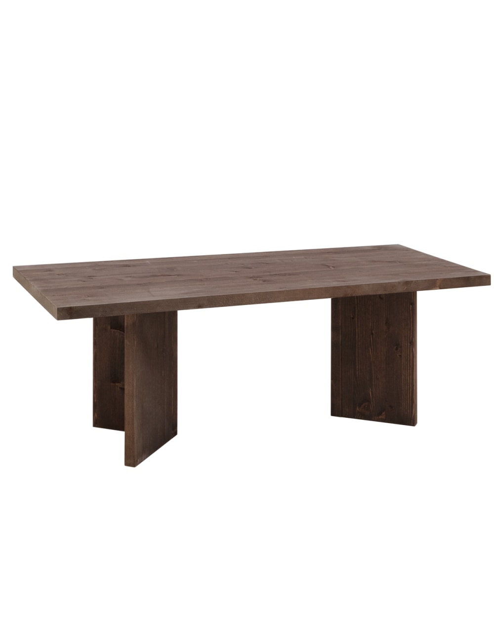 Table basse en bois de sapin en marron 120x50cm