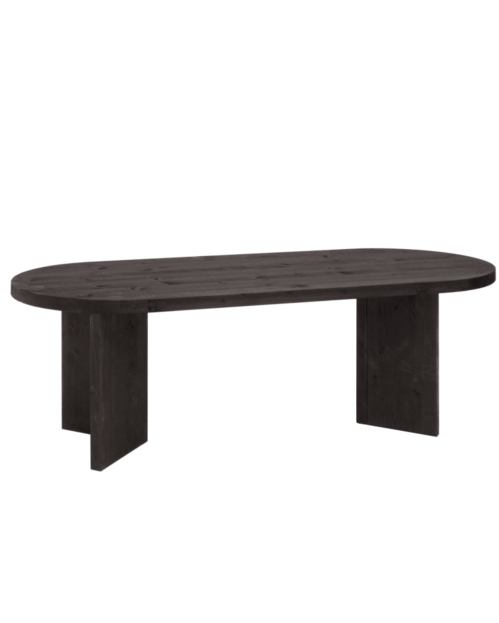 Table à manger en bois de sapin noir 160x75cm