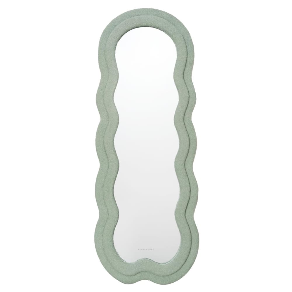 Grand Miroir Mural Asymétrique Teddy 160x60x4 cm Vert