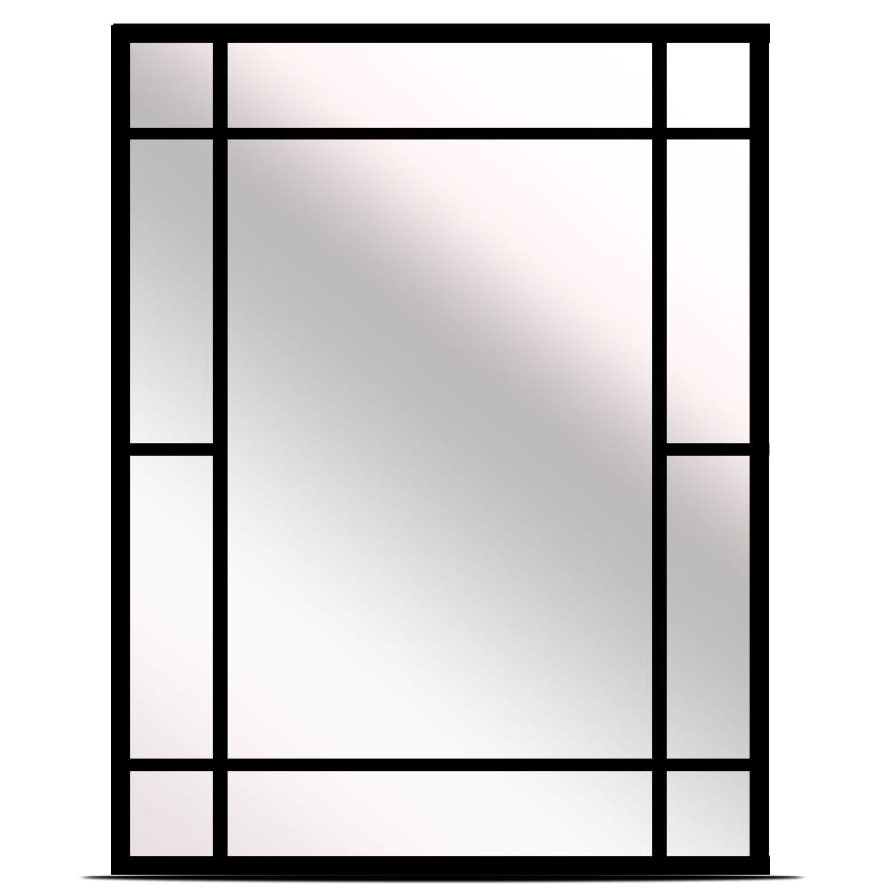 Miroir mural métal noir 61x69cm