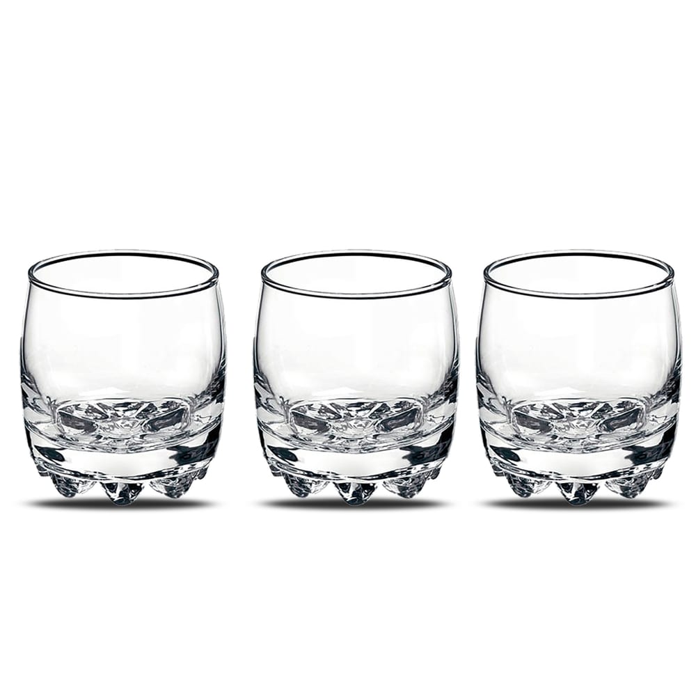 Wadiga Set de 3 verres à whisky 19.5cl Transparent