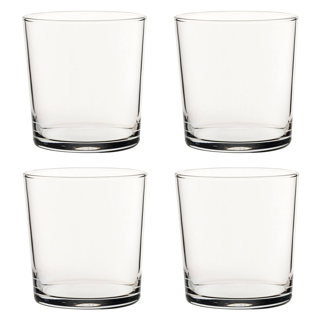 Set de 4 verres à eau en verre bistrot