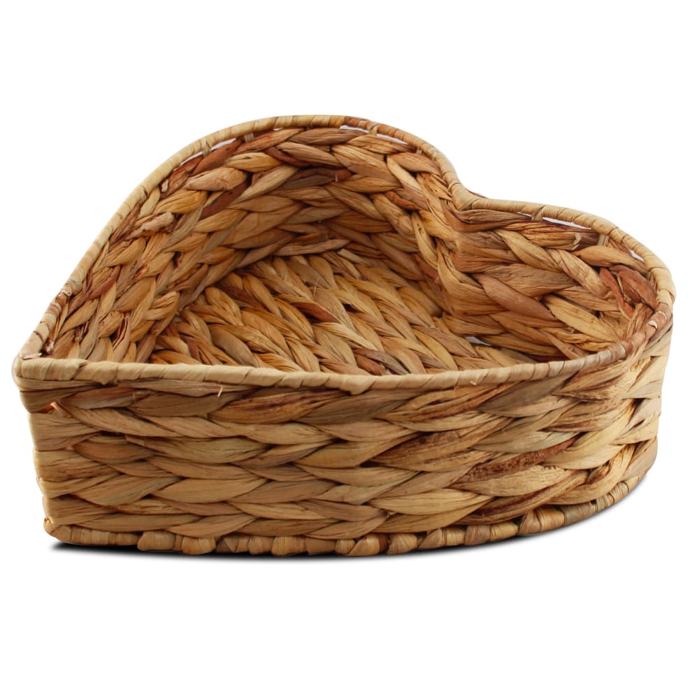 WADIGA Panier tressé multiusage: cache pot, rangement, décoration...Dimensions: 26x26x9cm Couleur: Marron Matière: jacinthe d'eau