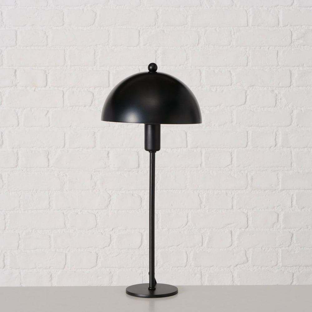 Lampe à poser champignon en métal noir 18x18x41cm — vue 3