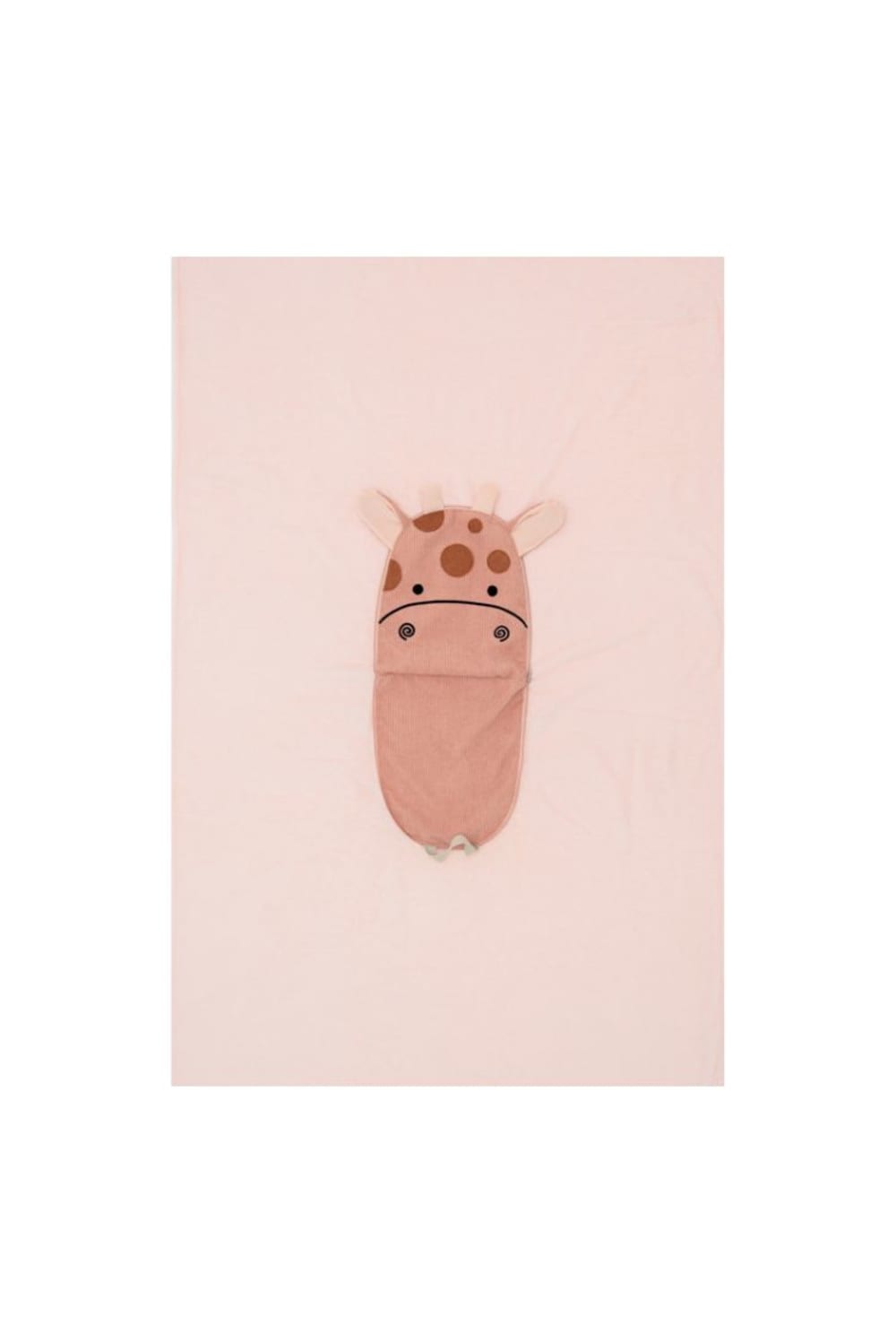 Manta infantil de viaje jirafa rosa