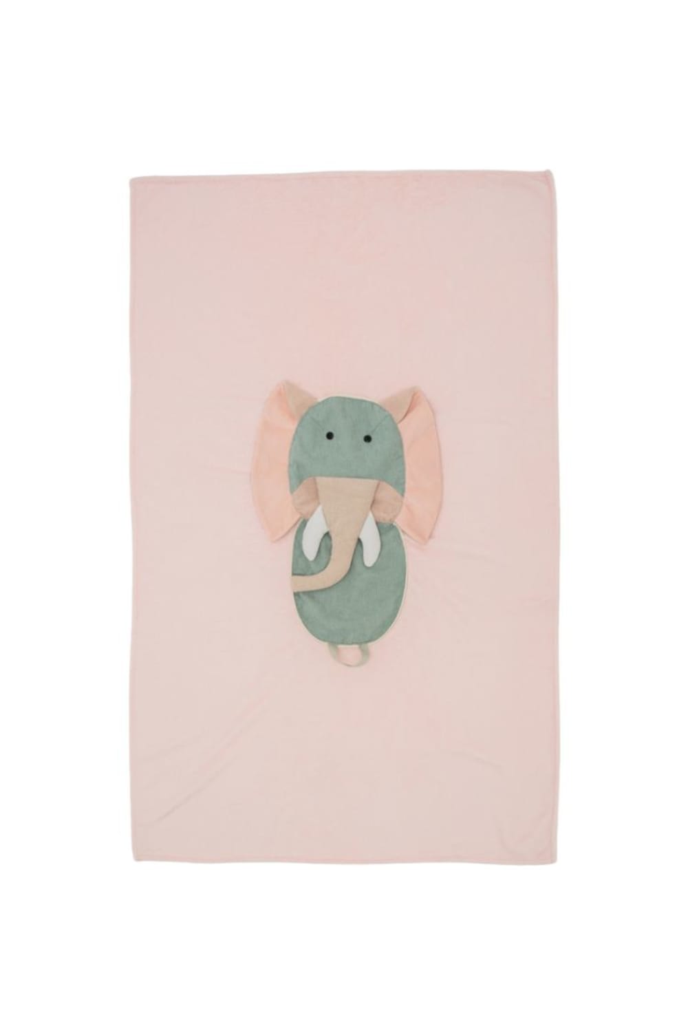 Manta infantil de viaje elefante verde