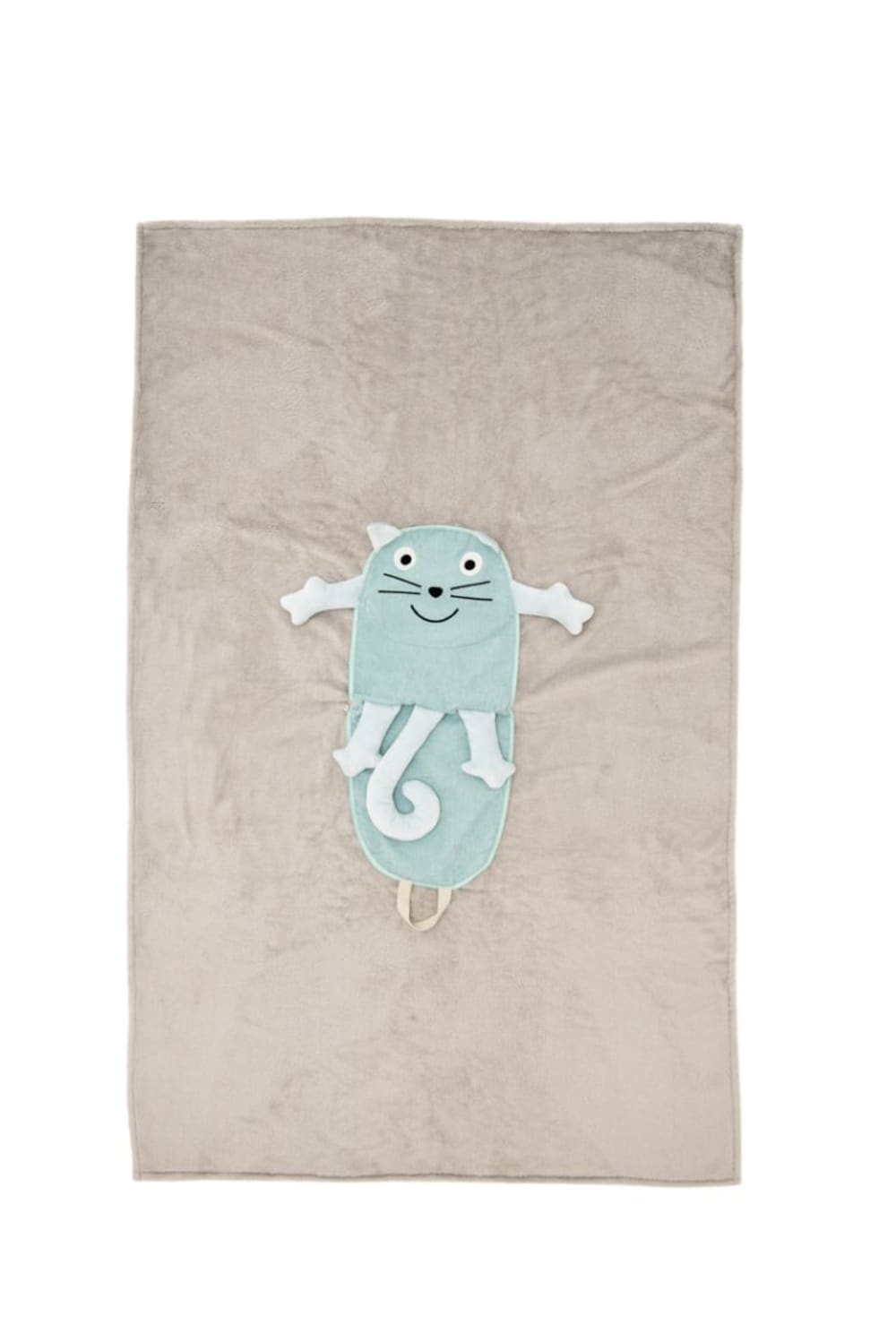 Manta infantil de viaje gato verde