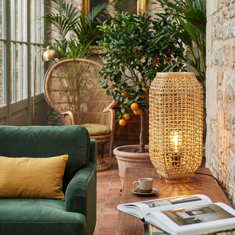 Lampe en rotin tressé — vue 3