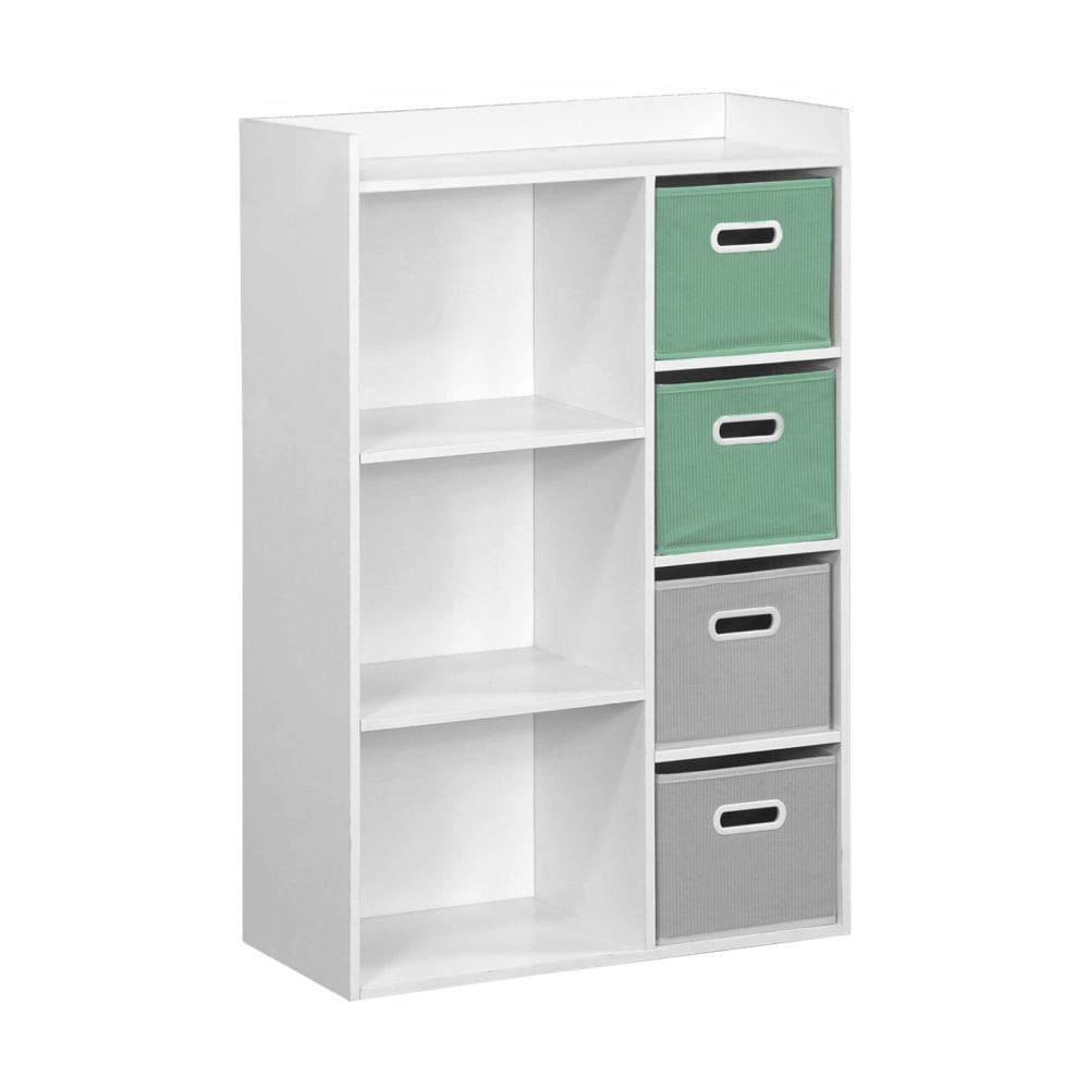 Meuble rangement enfant 2 paniers verts en velours - Maisons du Monde