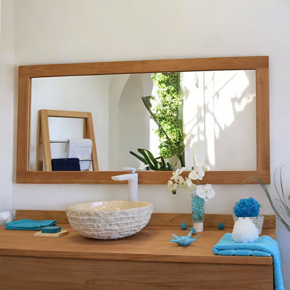 WILD WATER Miroir en teck massif Lazy 180 x 70 cm