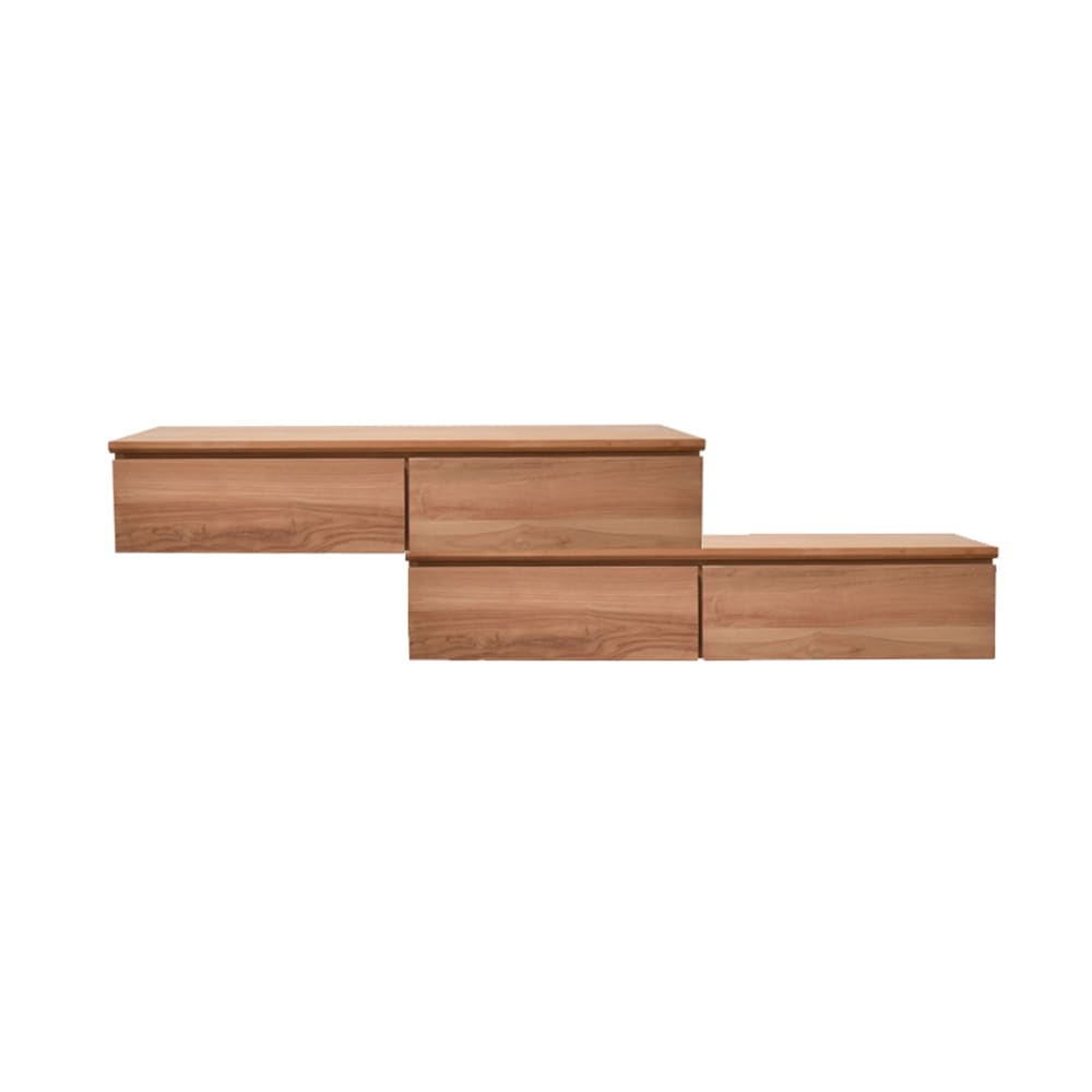 Meuble suspendu 4 tiroirs - teck