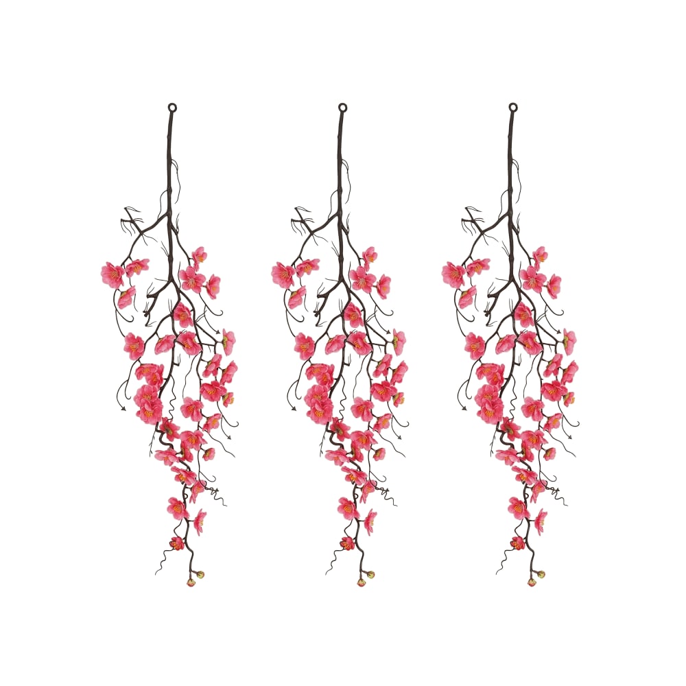 Chute plante artificielle cerisier rose 78cm lot de 3 Chute plante artificielle cerisier rose 78cm lot de 3