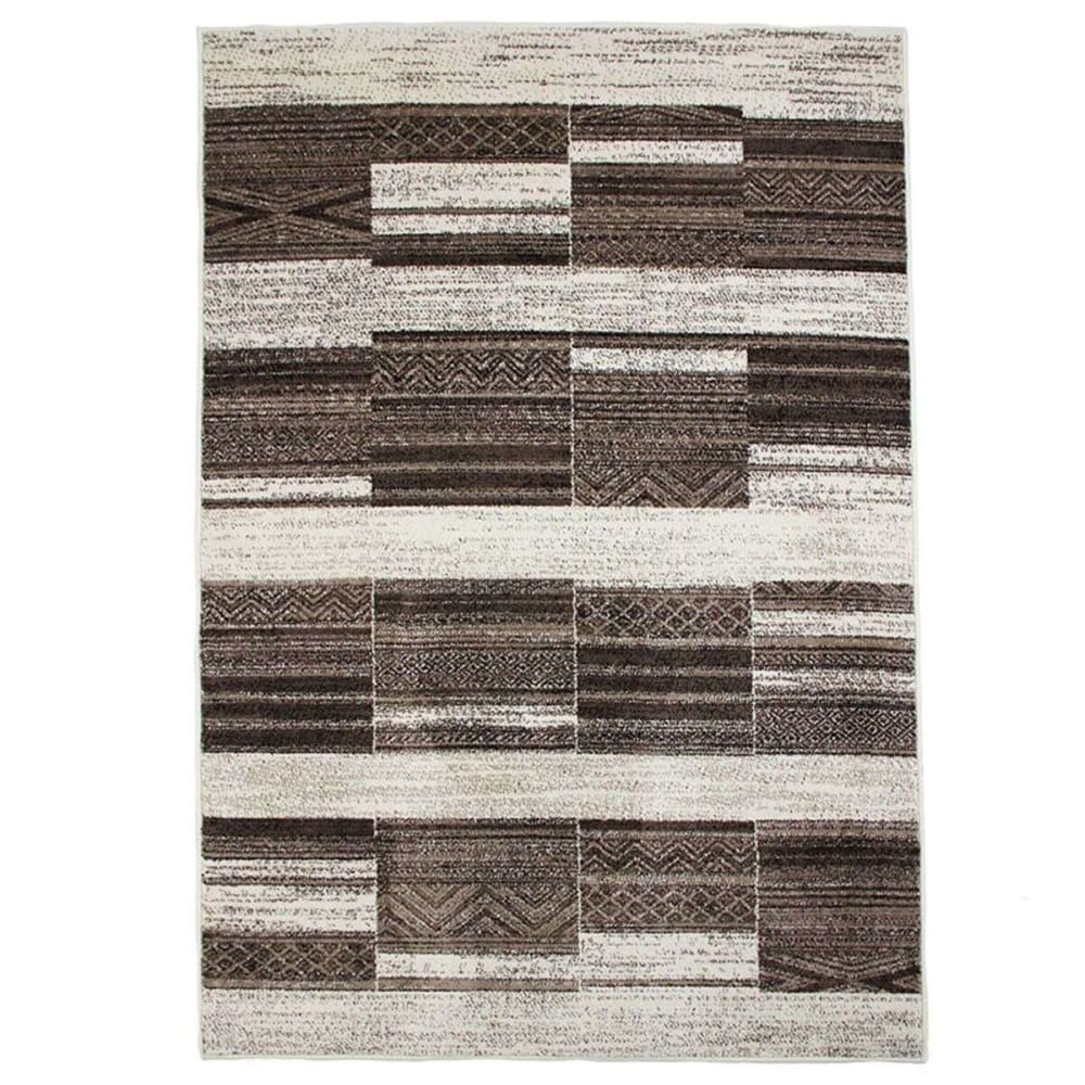Teppich geometrisch Wolloptik Beige 133x190 - Maisons Du Monde
