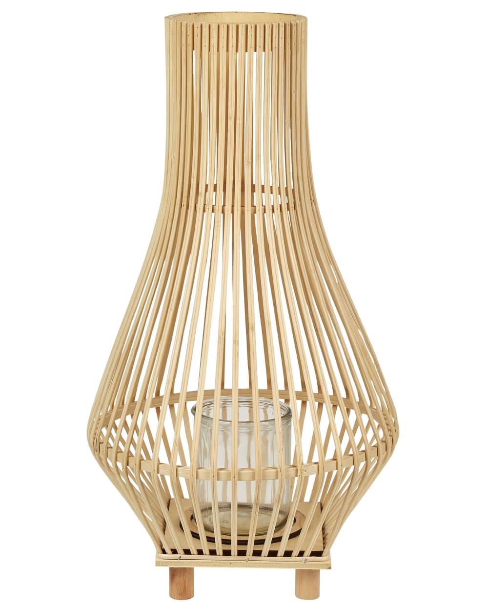 Lanterne bois de saule 58 cm marron clair