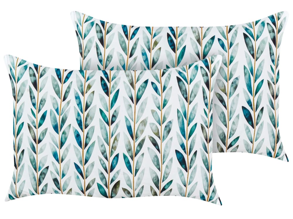 Coussin d'extérieur en tissu blanc 60x40