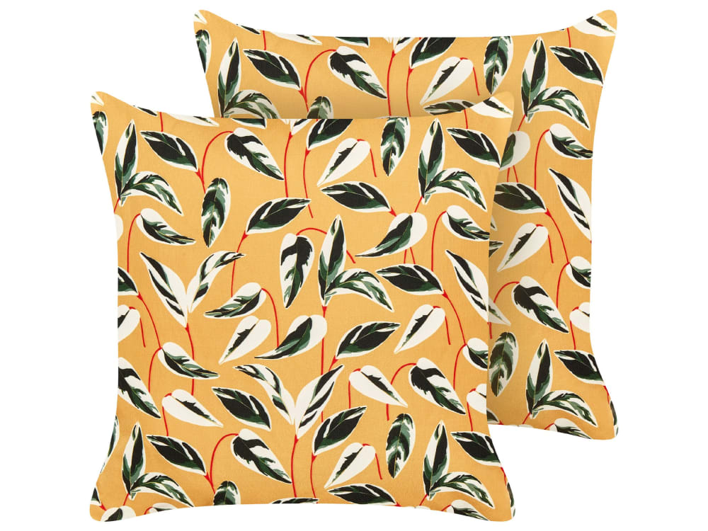 Coussin d'extérieur en tissu multicolore 45x45