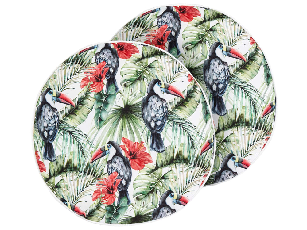 Lot de 2 coussins d'extérieur motif animal 40 x 40 cm vert
