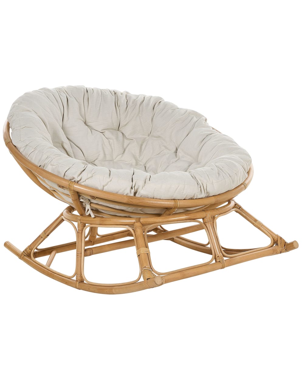 Fauteuil à bascule rotin naturel