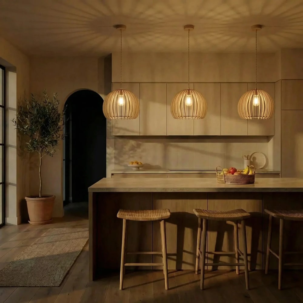 Suspension bois naturel — vue 3
