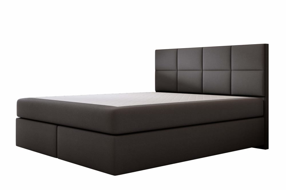 Ensemble sommier et matelas en velours noir 200x200