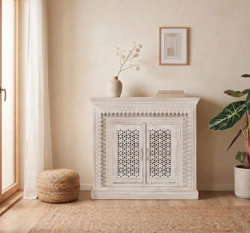 Sideboard aus gealtertem weißem Mangoholz - Maisons Du Monde