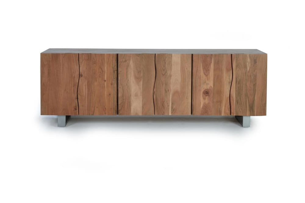 GINER Y COLOMER Sideboard aus Akazienholz und Metall style landhaus Braun