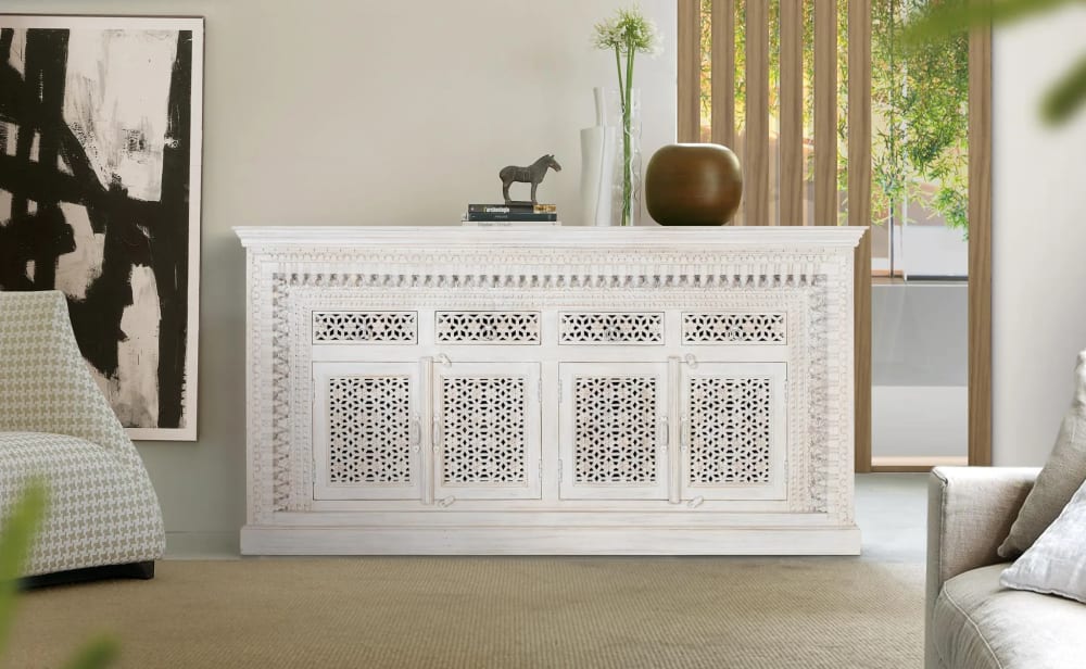 Buffet en bois manguier blanc vieilli - Maisons du Monde