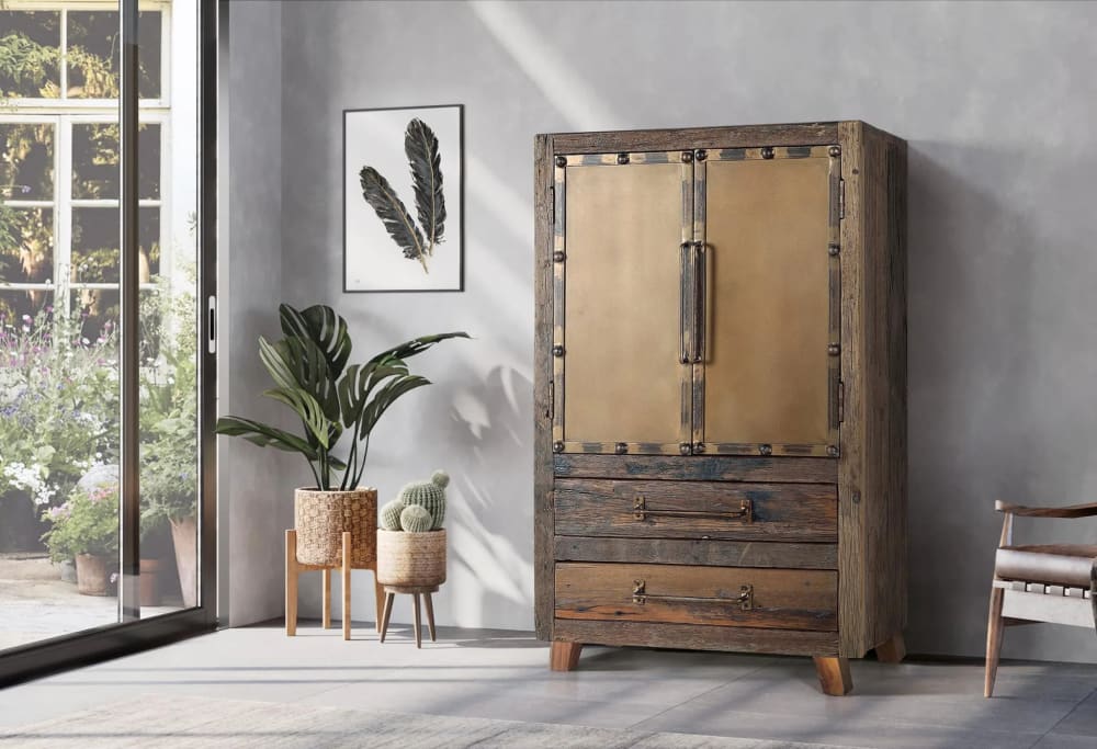 Buffet en bois récupéré et métal - Maisons du Monde