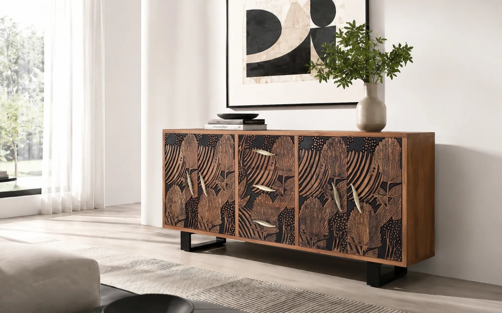 Buffet bois d'acacia et métal - Maisons du Monde