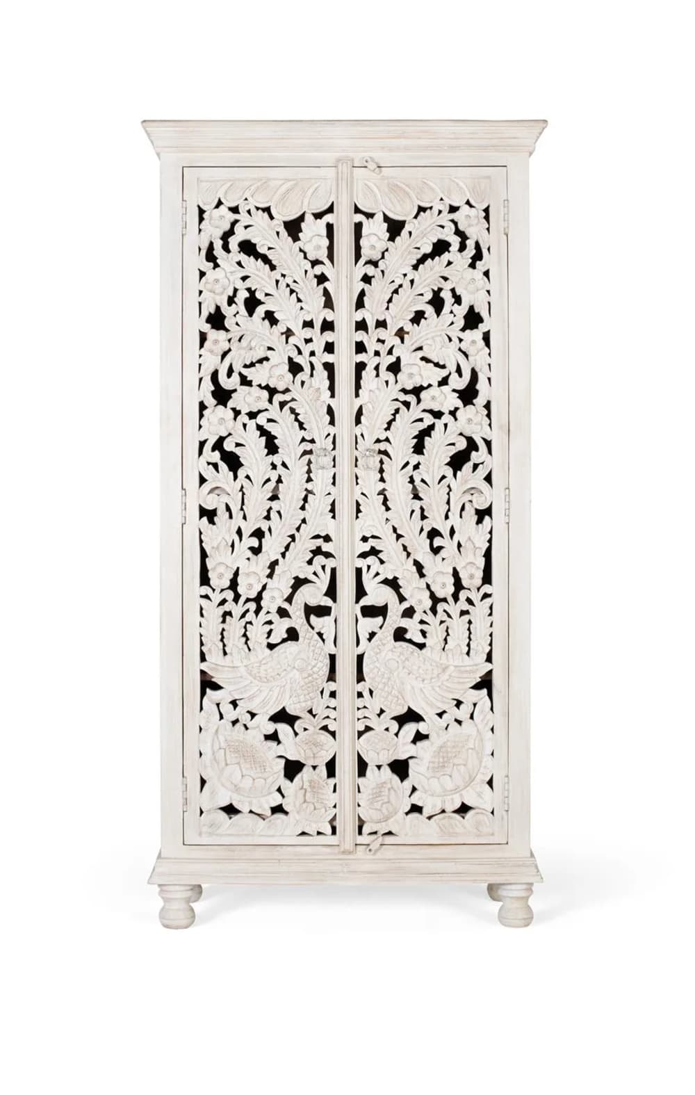 GINER Y COLOMER Schrank aus gealtertem weißem Mangoholz style seaside - -