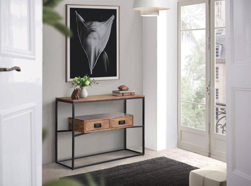 Konsole aus Mangoholz und Metall - Maisons Du Monde