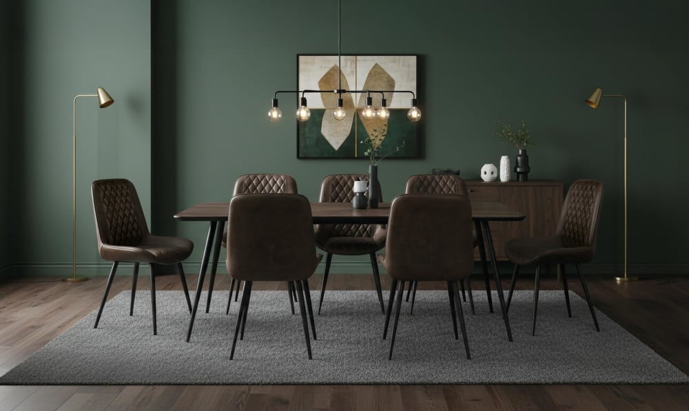 Chaise en cuir naturel marron foncé naturel