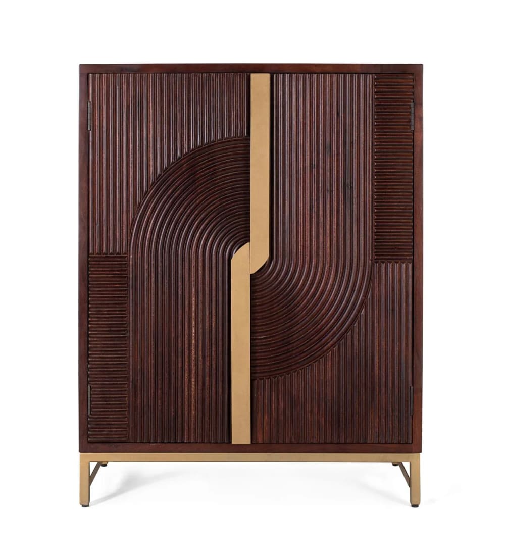 GINER Y COLOMER Barmöbel aus Mangoholz und Metall style modern Braun