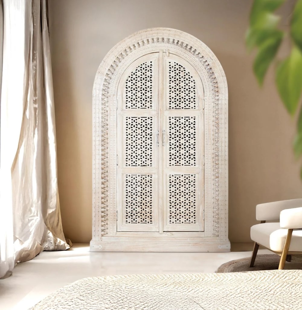 Armoire en bois manguier blanc décapé - Maisons du Monde