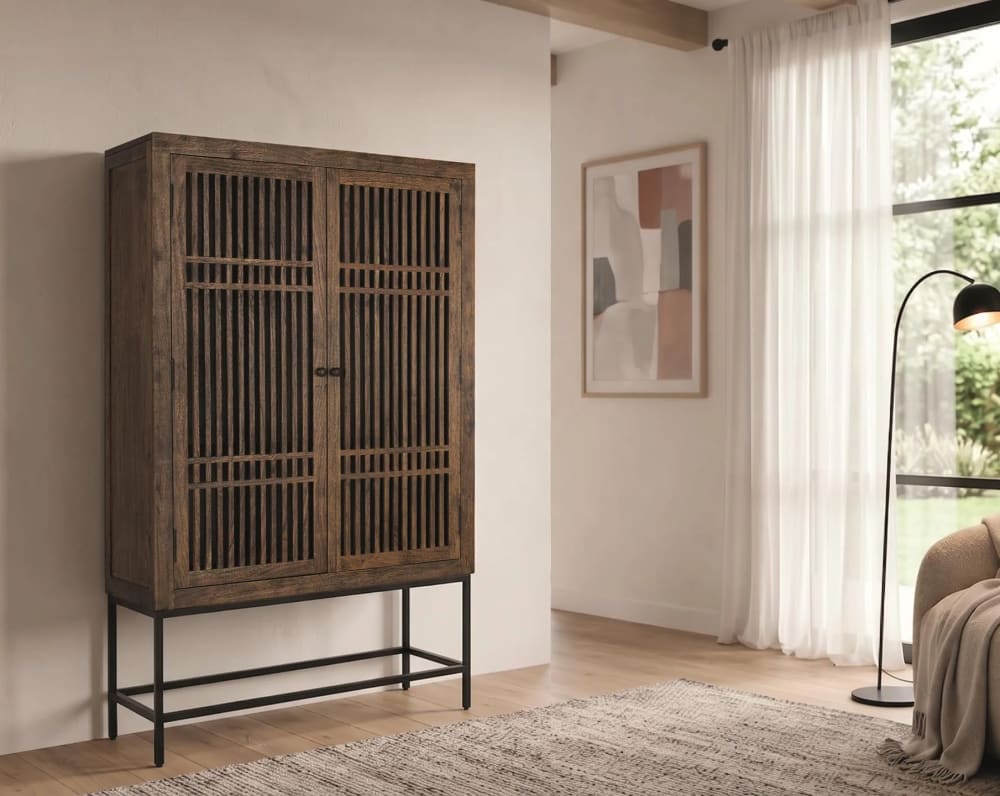 Armoire en bois d'acacia et métal - Maisons du Monde