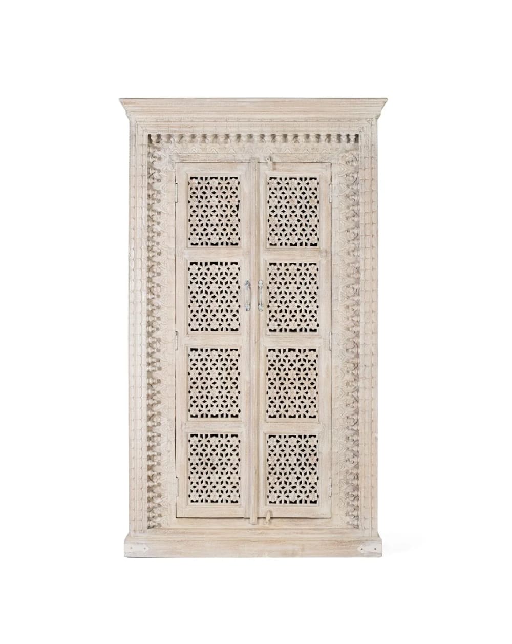 GINER Y COLOMER Schrank aus eingelegtem weißem Mangoholz style seaside - -