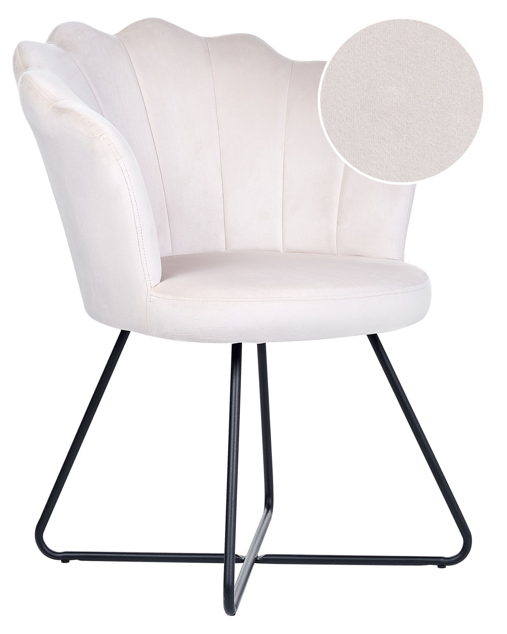 fauteuil en velours blanc