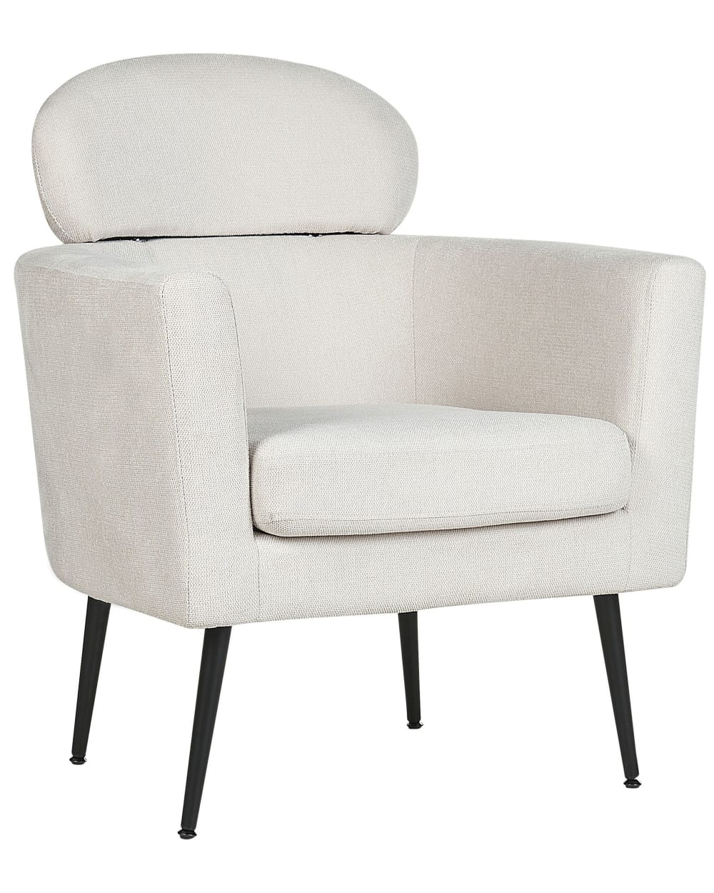 fauteuil en tissu blanc