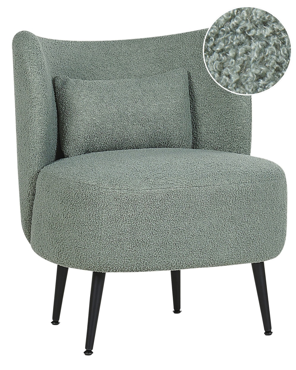 fauteuil en bouclé vert