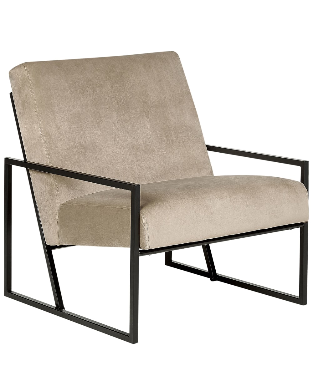 fauteuil en velours beige