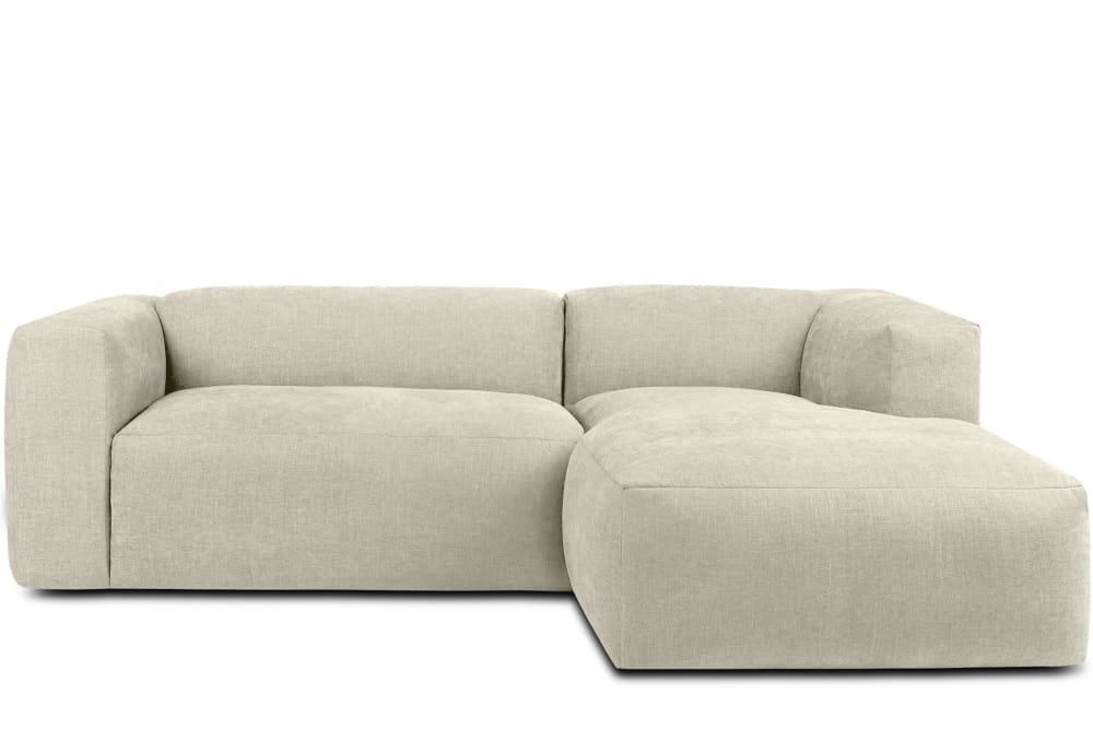 Ecksofa Rechts 3/4 Sitzer mit extrem weicher Sitzfläche, ecru